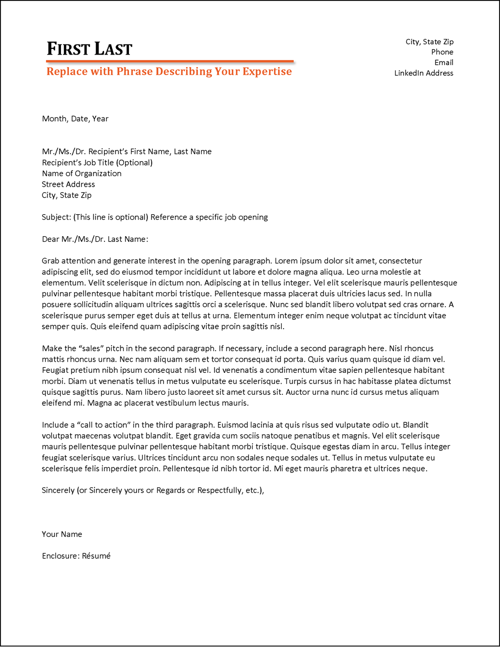Consultscape Cover Letter Template