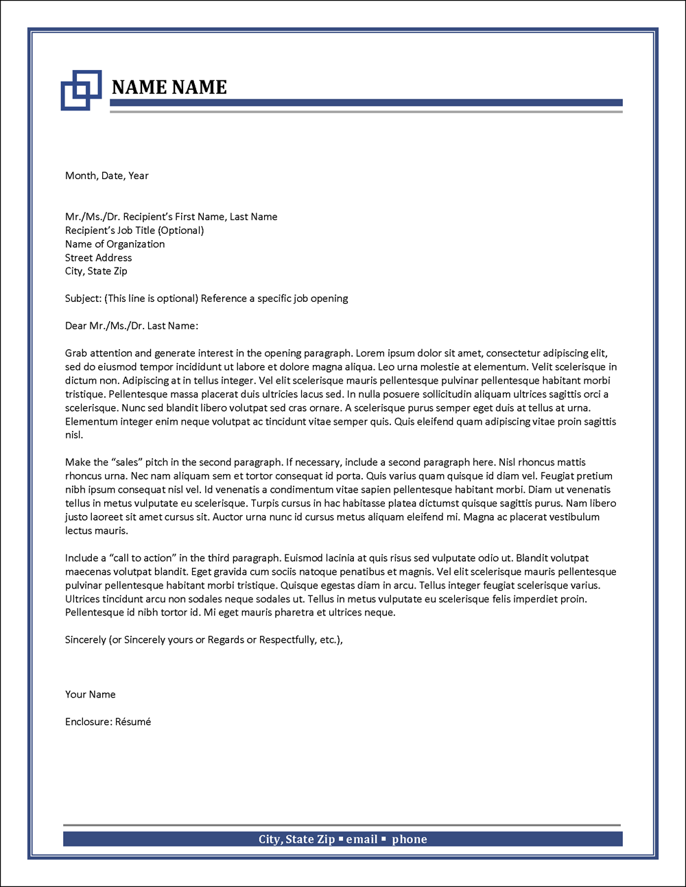 Genesis Cover Letter Template