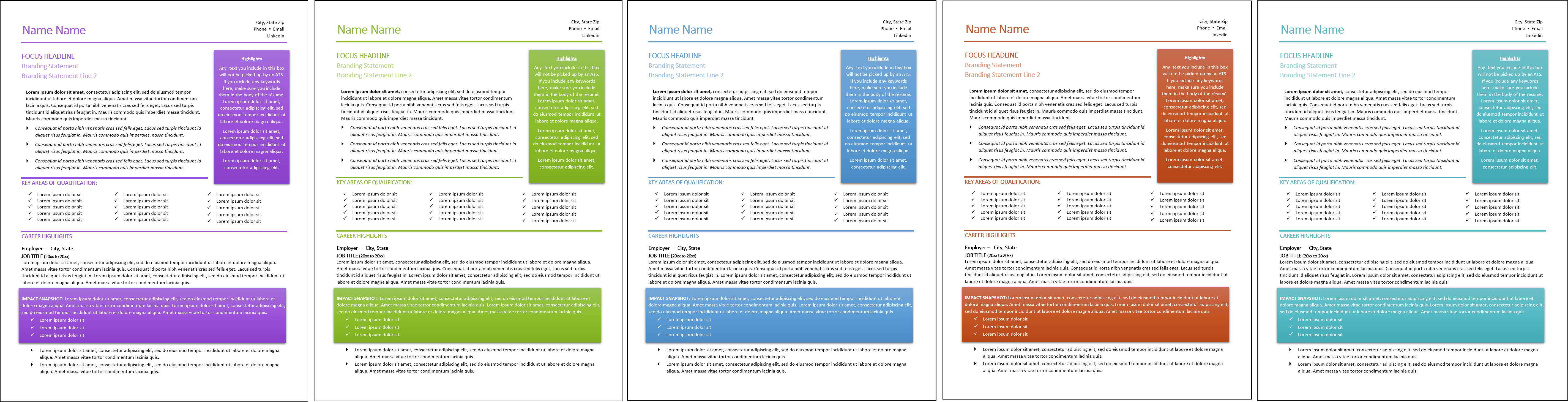 Maroontastic Bold Resume Template Color Choices