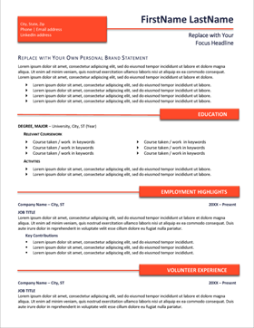 Bright Entry Resume Template Scaled 1