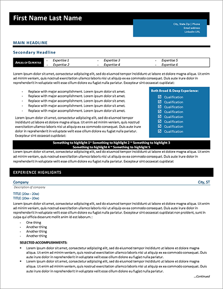 Distinctive Resume Templates | Home