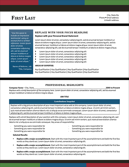 Distinctive Resume Templates | Home