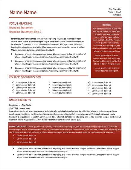 Distinctive Resume Templates | Home