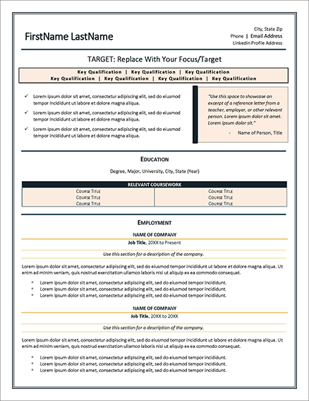 Distinctive Resume Templates | Home