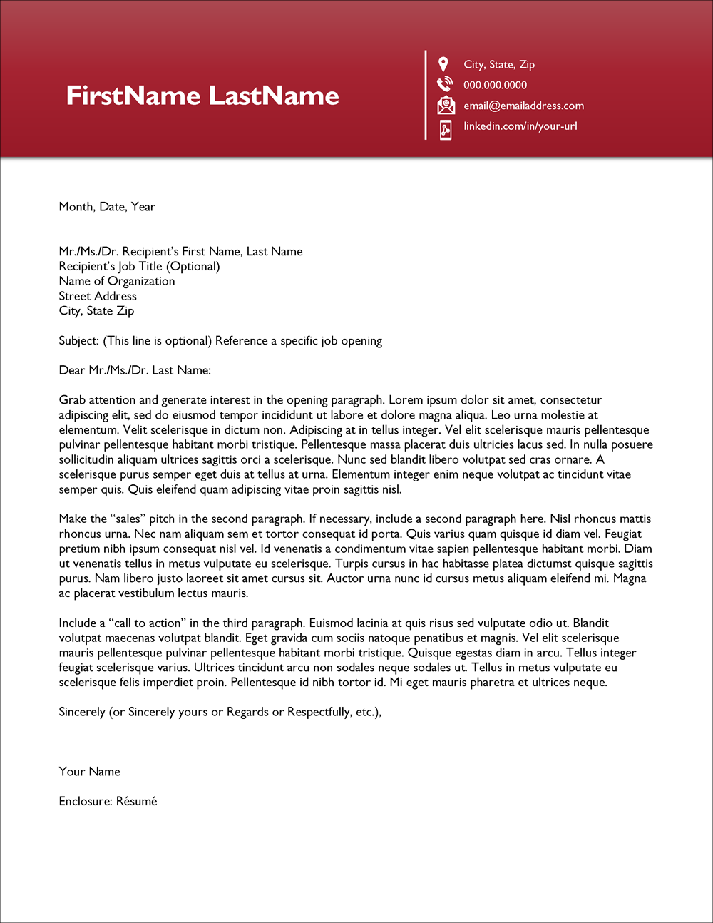 Ruby Flair Letterhead Template