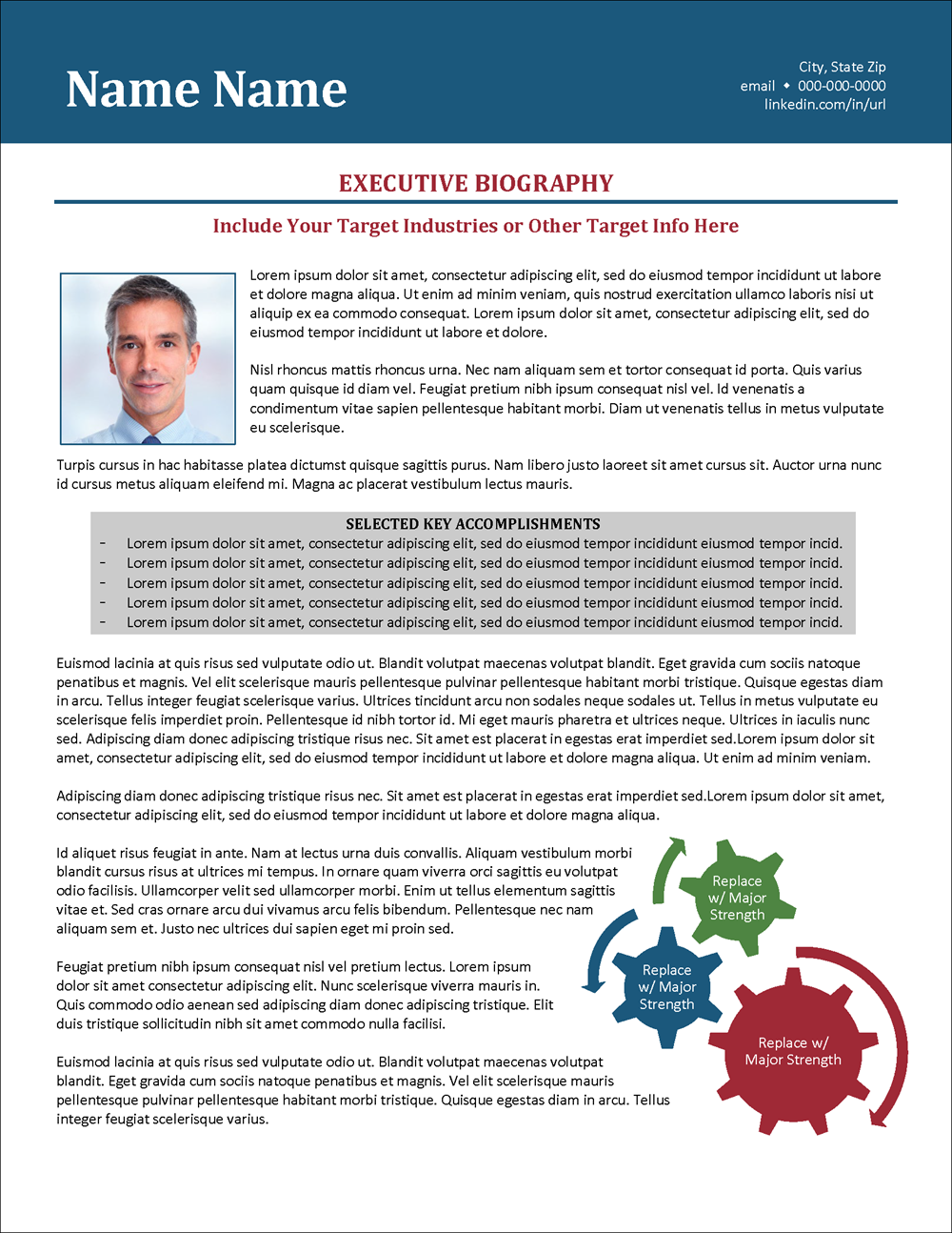 Stylish Professional Biography MS Word Template