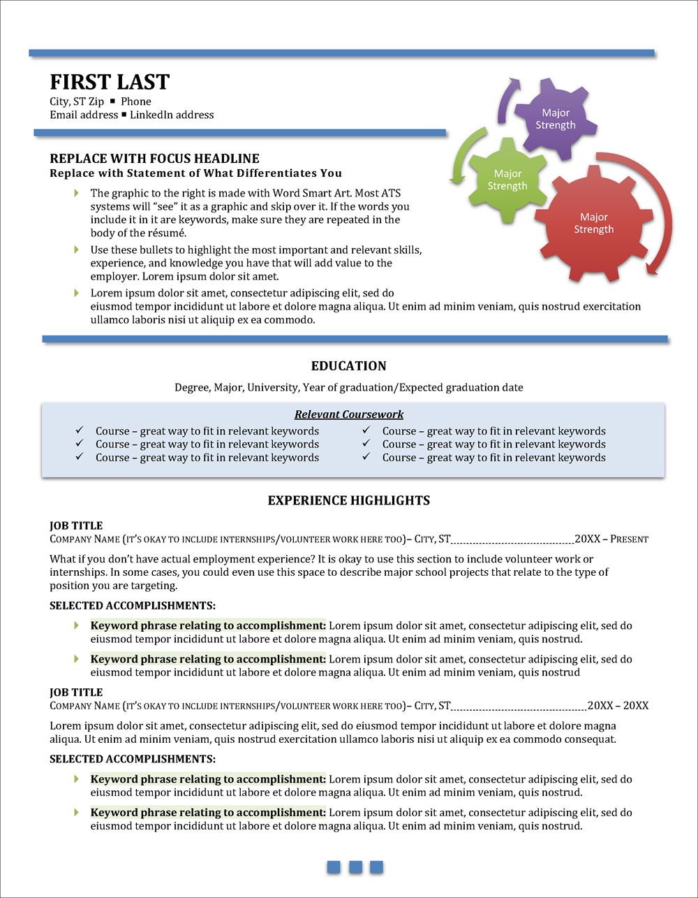 Career Propellant Resume Template