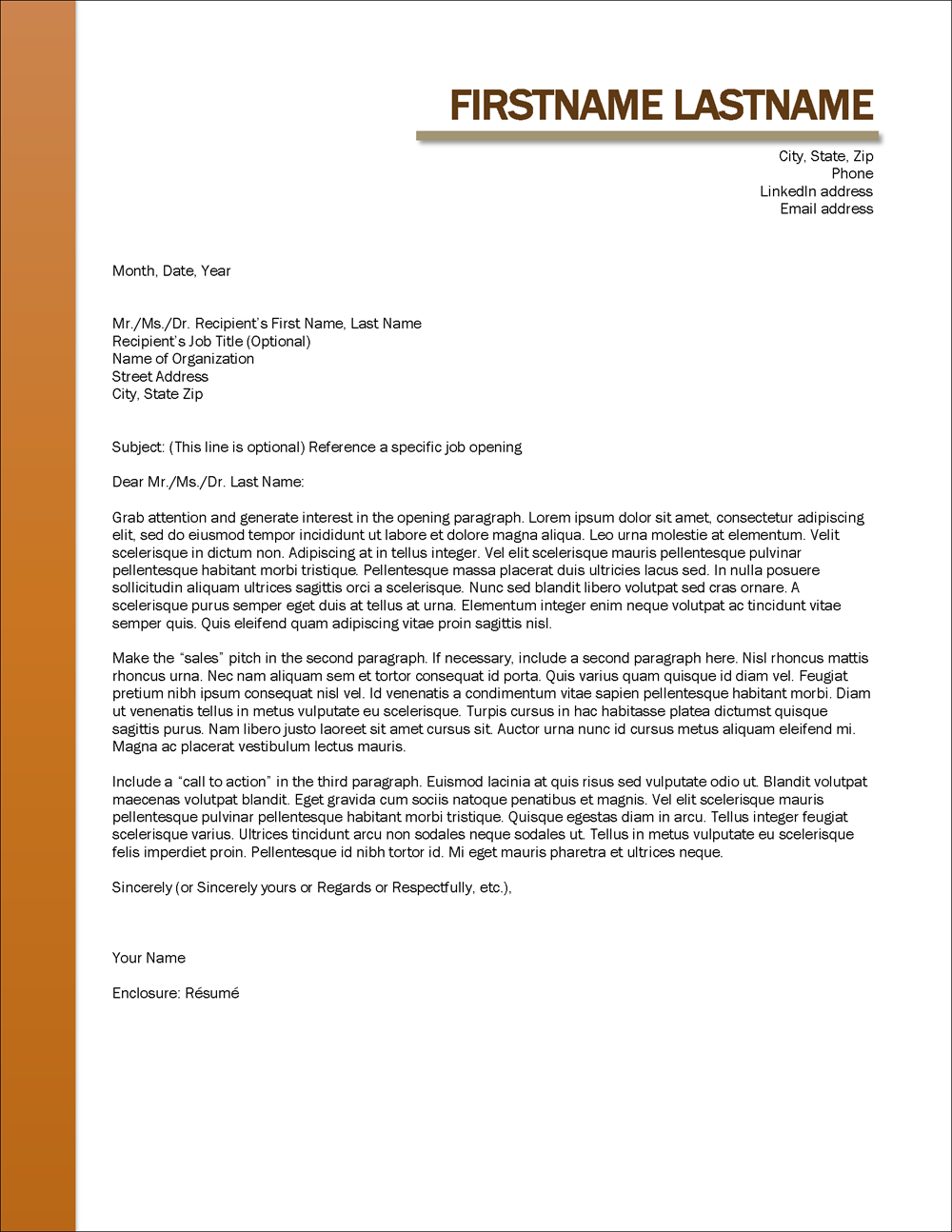 Harvest Works Cover Letter Template