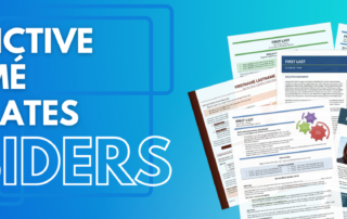 distinctive resume template insiders banner