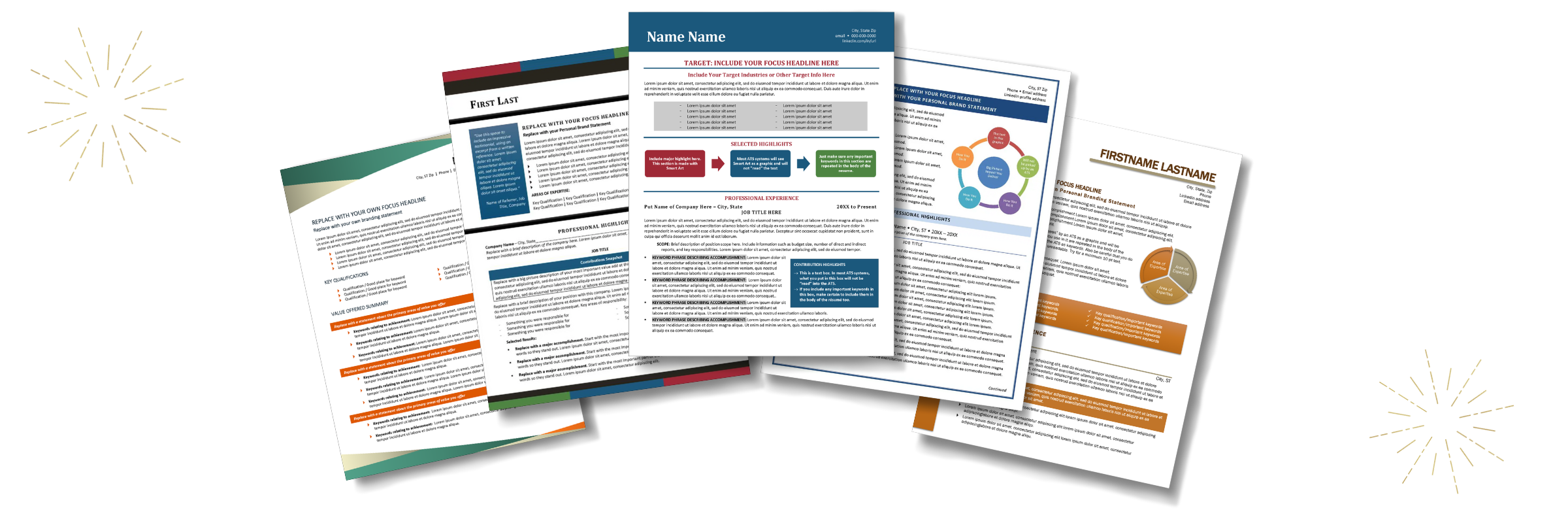 ATS Friendly Resume Templates for Professionals and Executives.