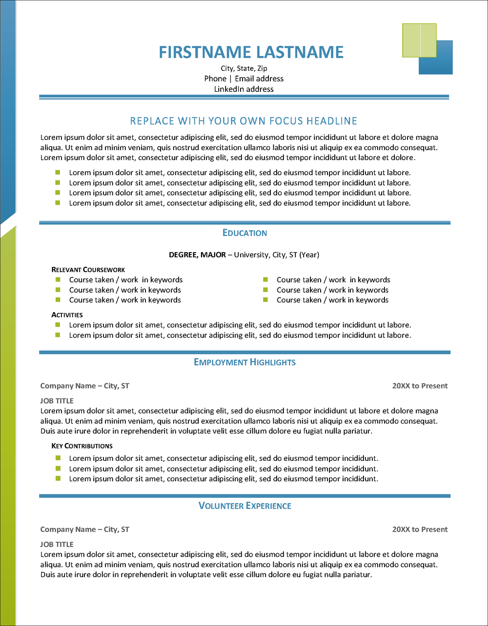 Frontier Entry Resume