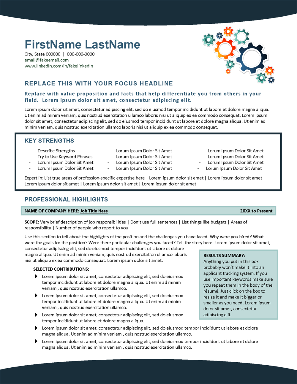 Resume Template for Industrial Industry Trades Page 1