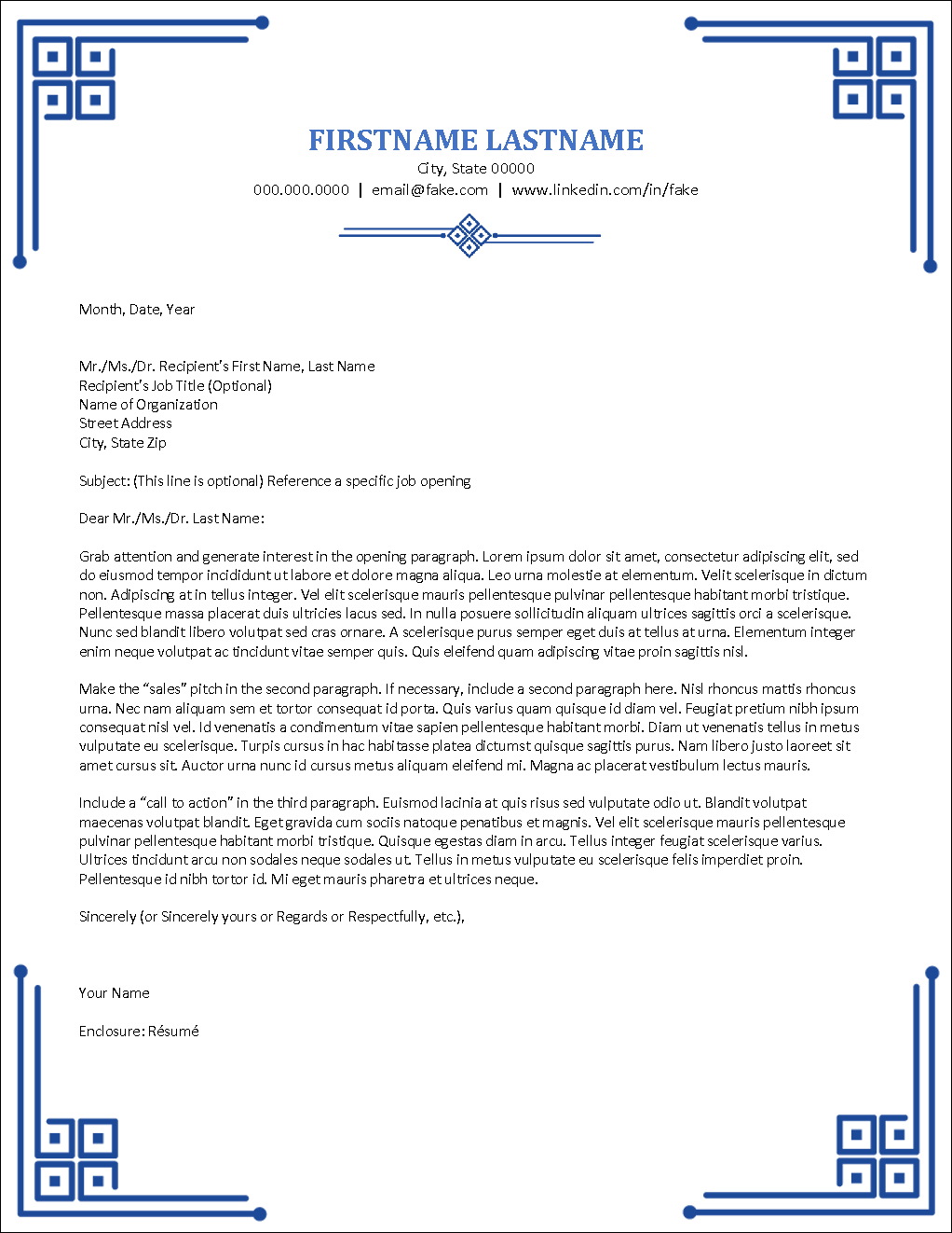 Promoteable Letterhead Template 1