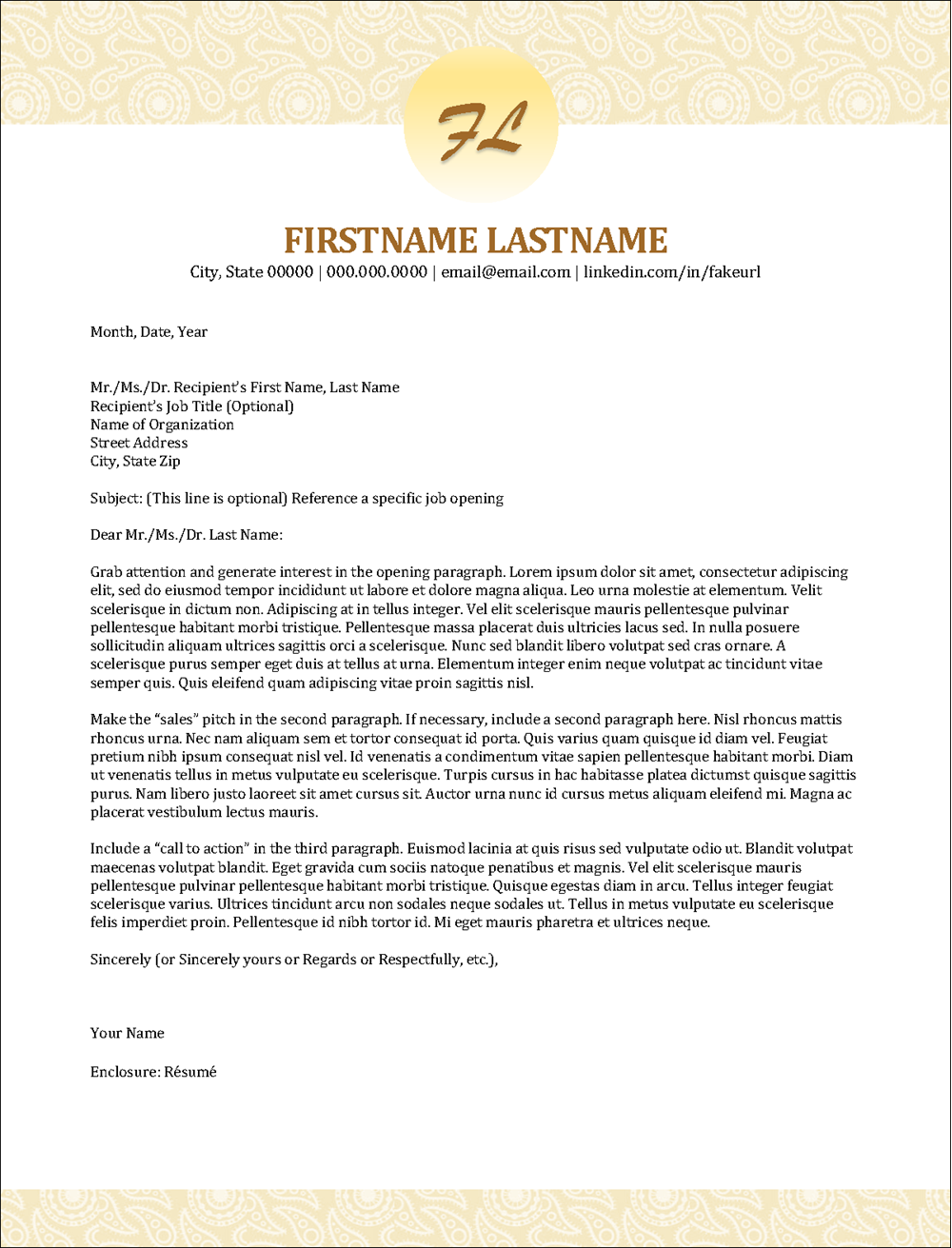 Paisley Performance Letterhead