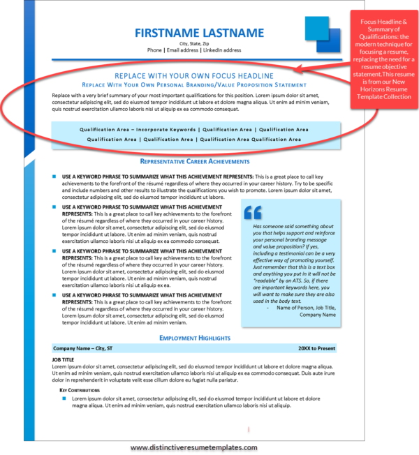 career change resume template new horizons