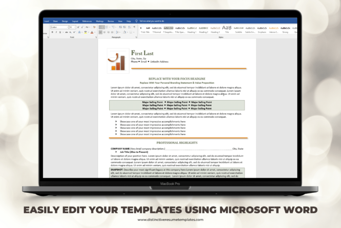 Accomplishments focused resume template 9