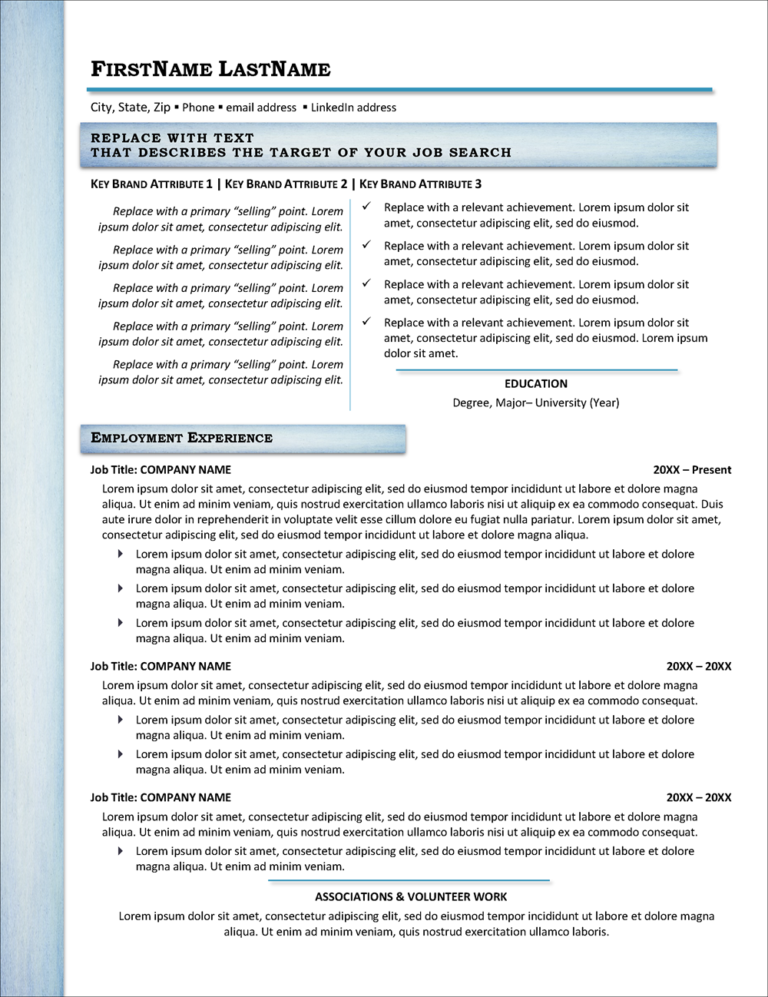 Ambient EntryAmbient Entry Multi-Use Resume Template