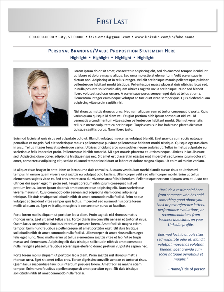 Boardscape Board Biography Template
