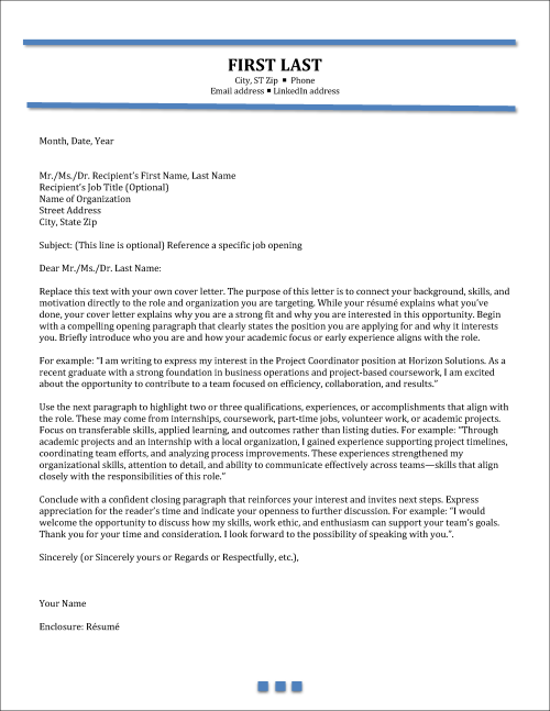 Career Propellant Cover Letter Template