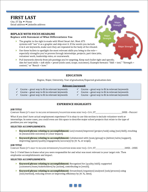 Career Propellant Student Resume Template