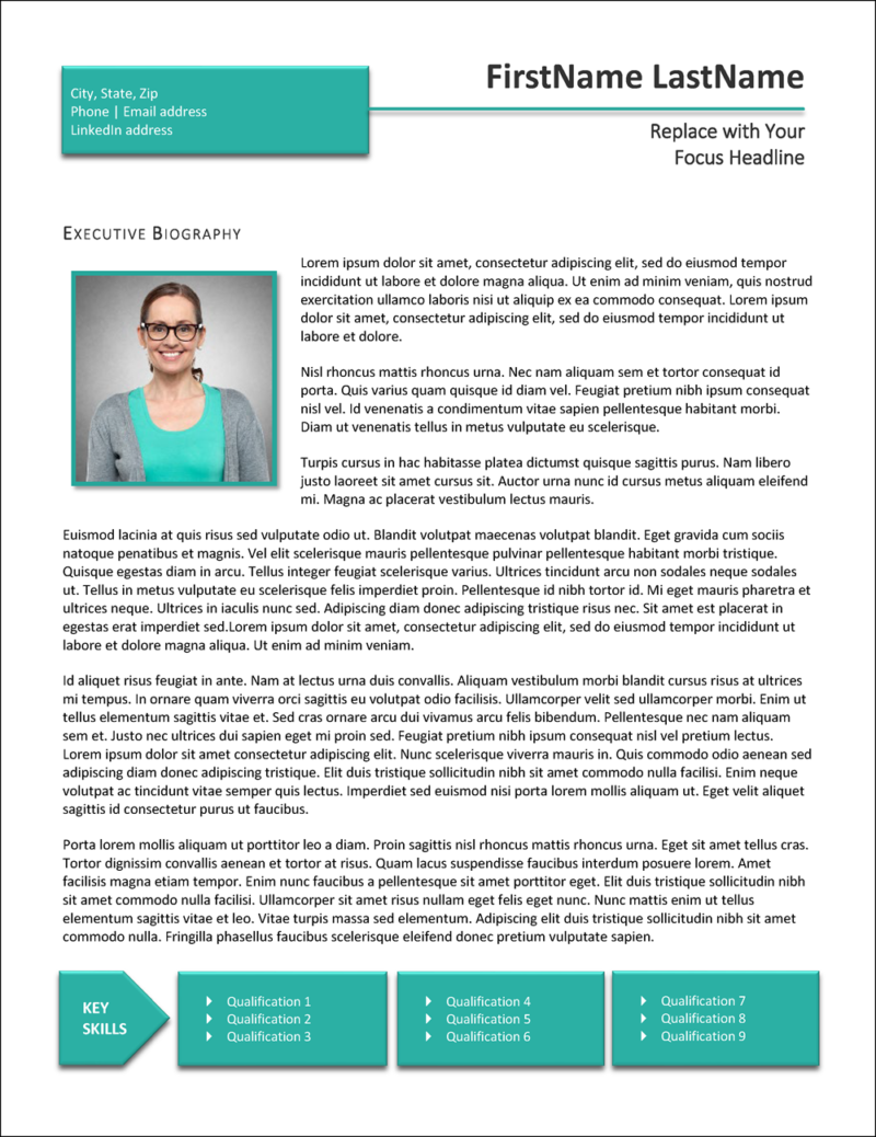 Attention-Getting Templates for a Networking Resume, Biography & More