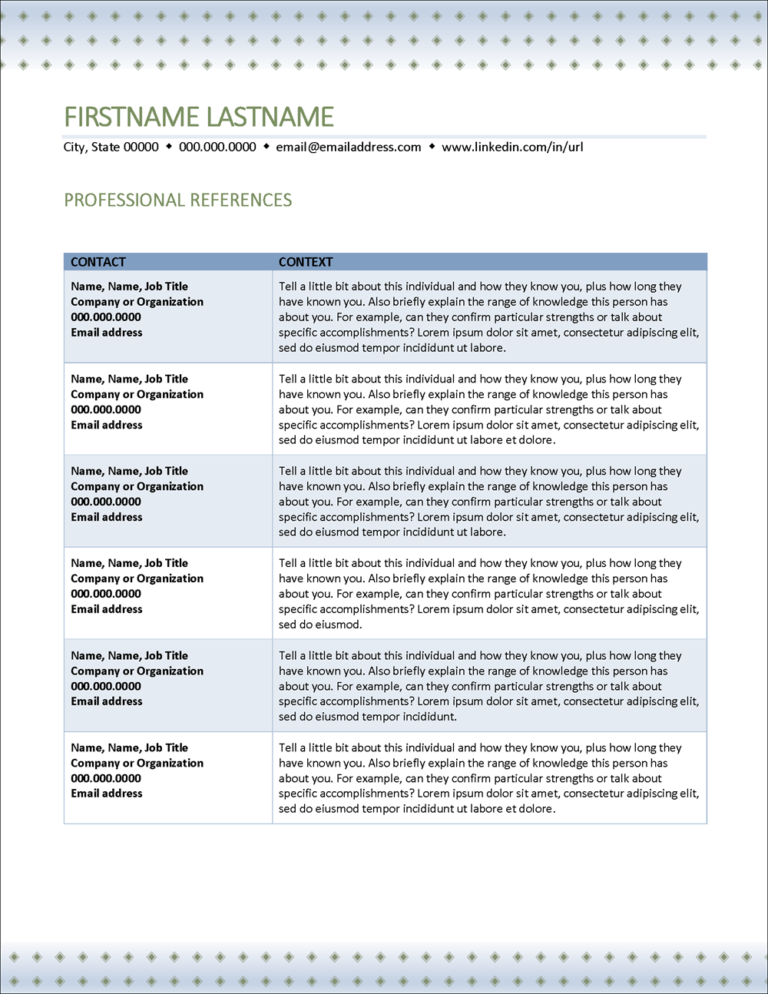 Attractive Bio, References & Cover Letter Template for Word