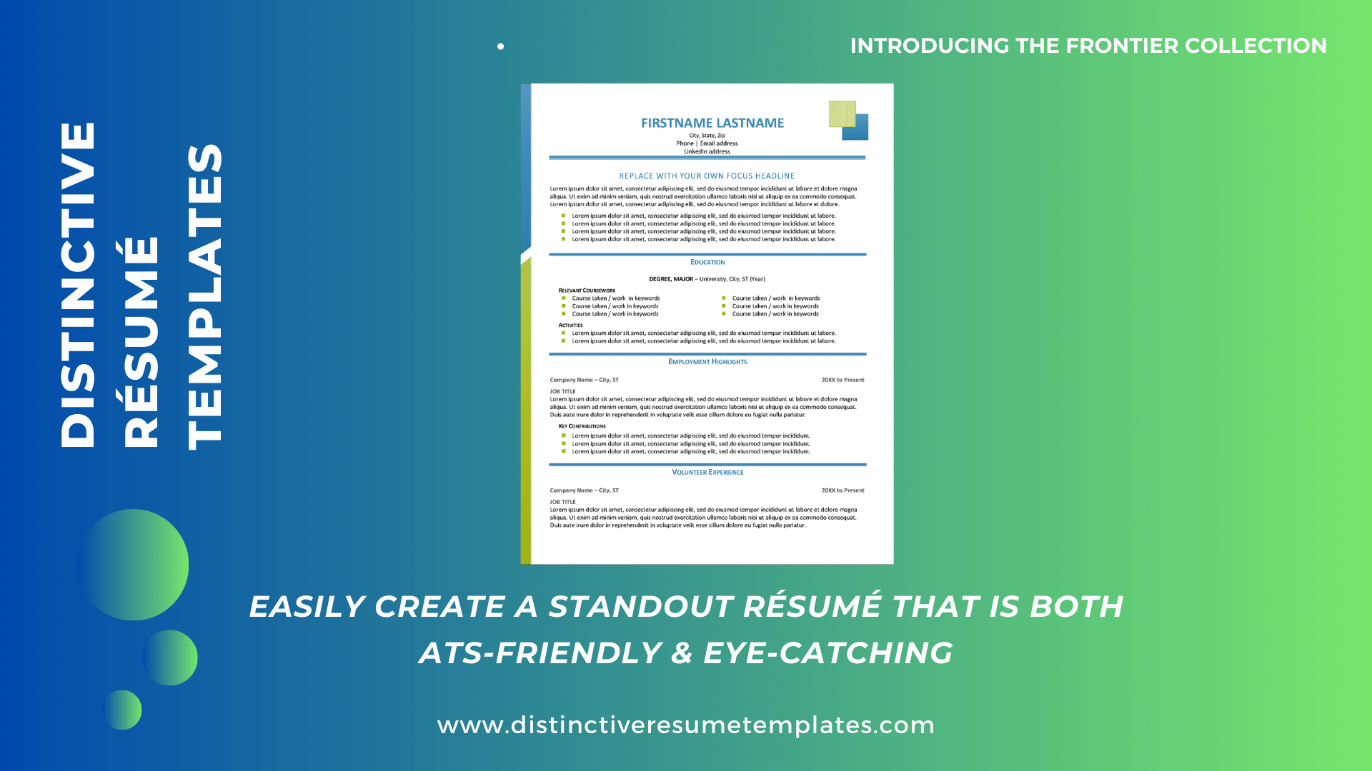 Entry-Level Resume Template | Custom-Designed for MS Word