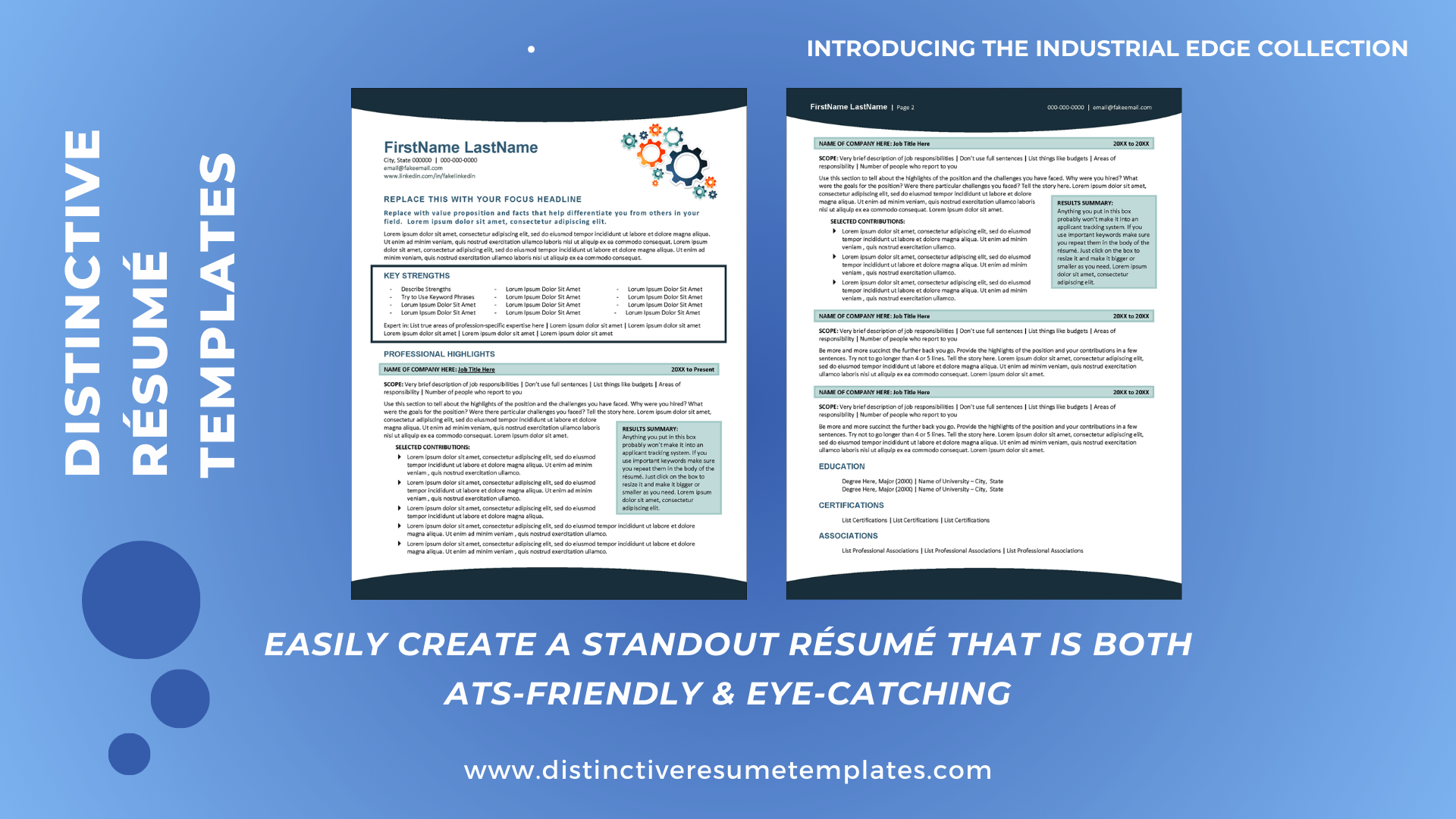 Resume Template for Industrial Trades - Modern & ATS-Friendly