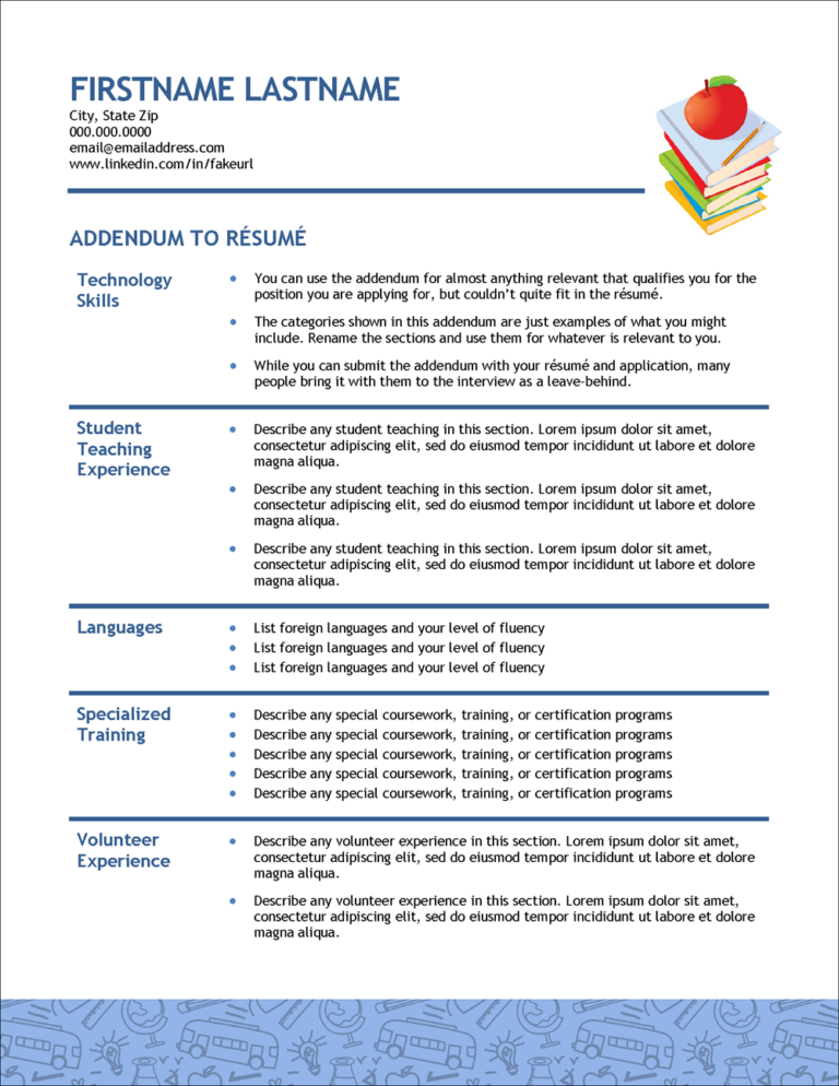Elementary Education Edge Elementary Education Addendum Template
