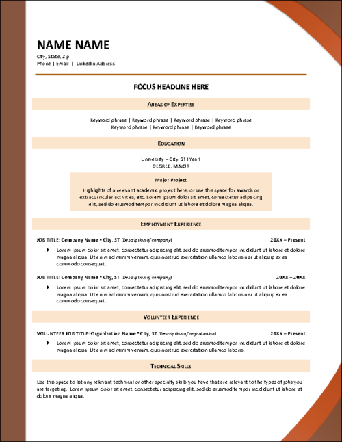 Fireside Resume Template