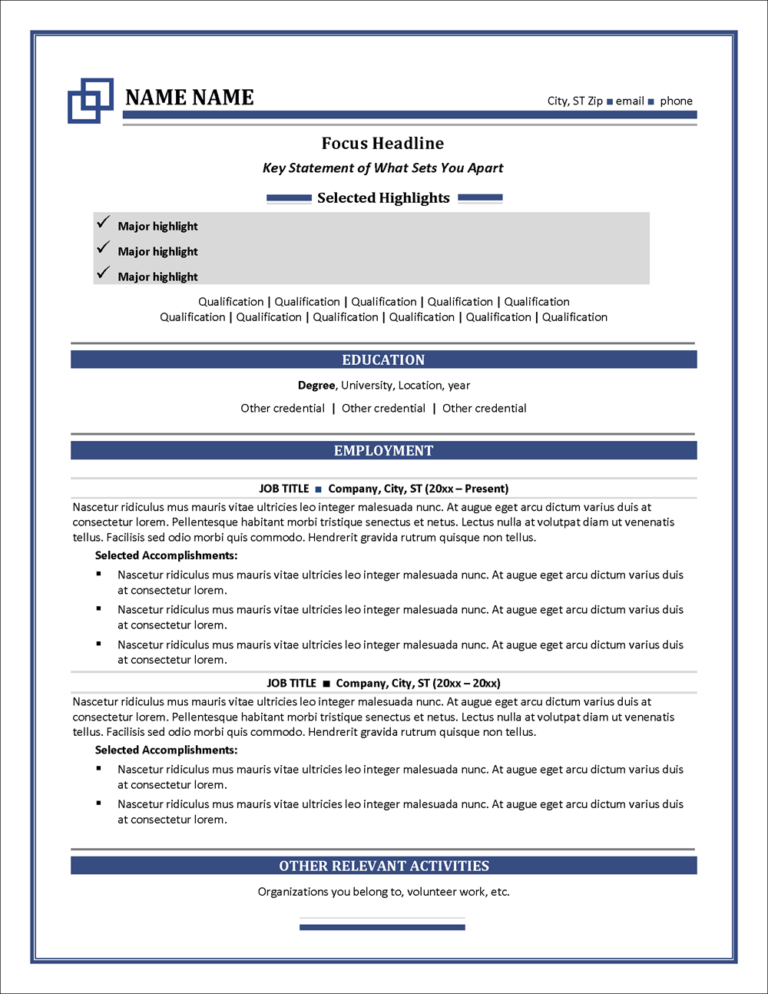 Genesis Resume Template Genesis One-Page Resume Template