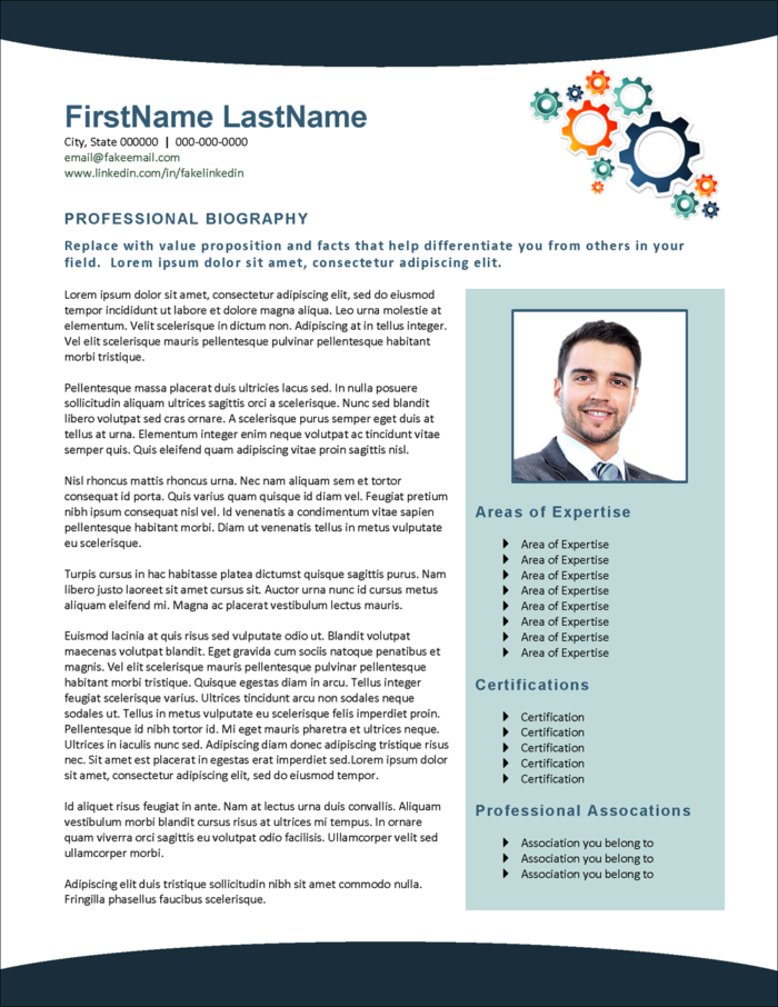 Biography Template for Industrial Industry