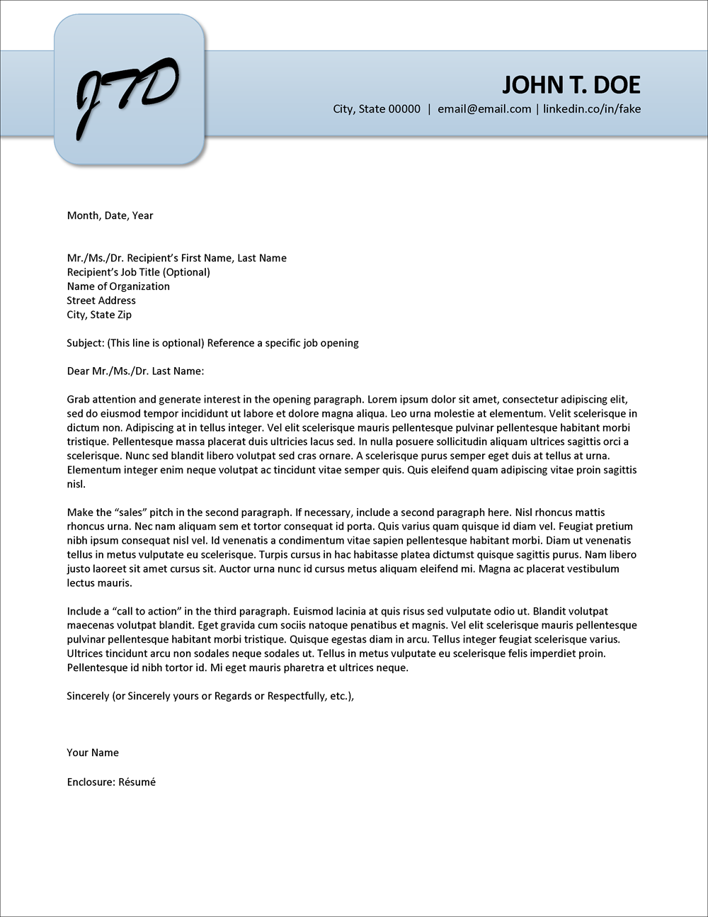 Flexible Letterhead Template