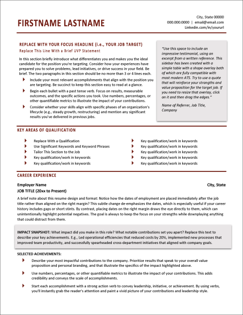 Maroontastic Resume Page 1