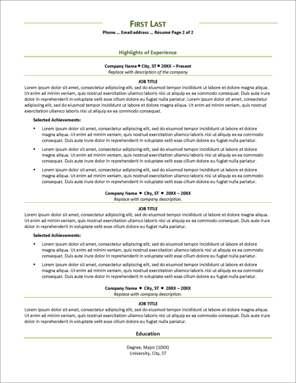 Blue Collar Resume Template Easy to Use - Resume 06 Page 2 600x776 