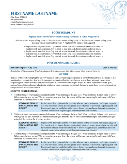 Elegant Resume Template Page 1