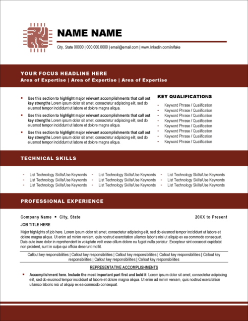 IT Resume Template