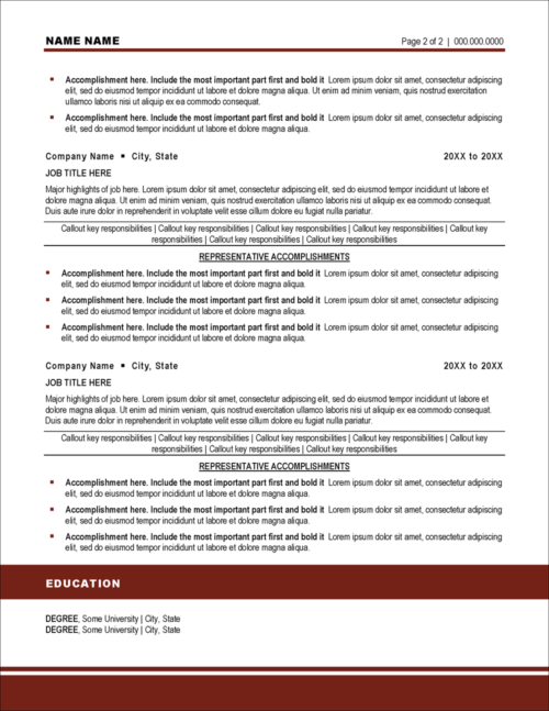 IT Resume Template Page 2