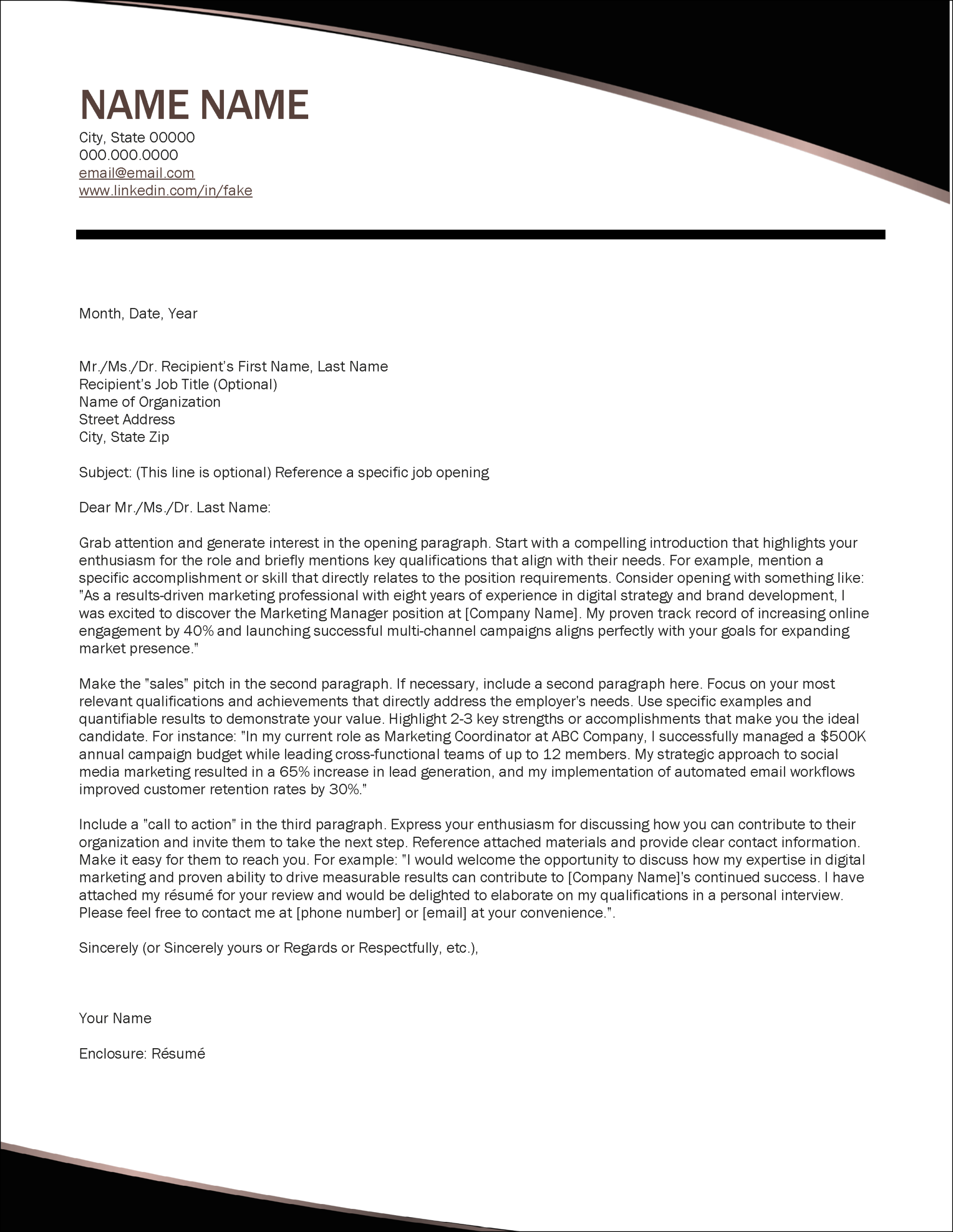 Trailblazer Cover Letter Template