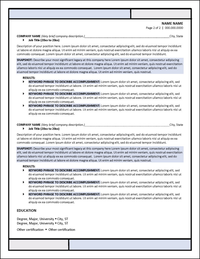ATS-Compliant Resume Template Page 2