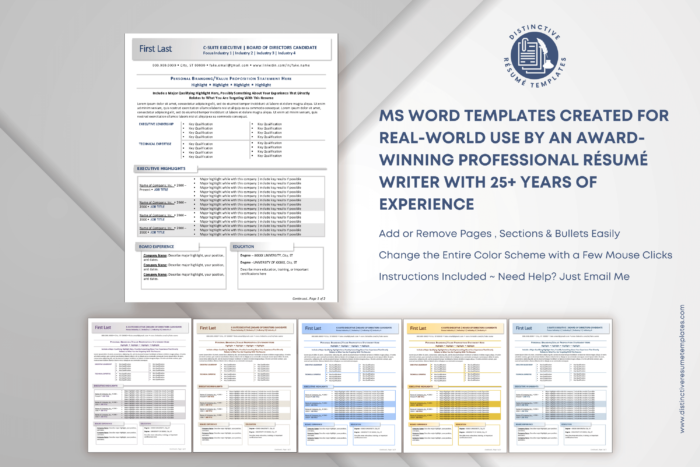 board resume template 3
