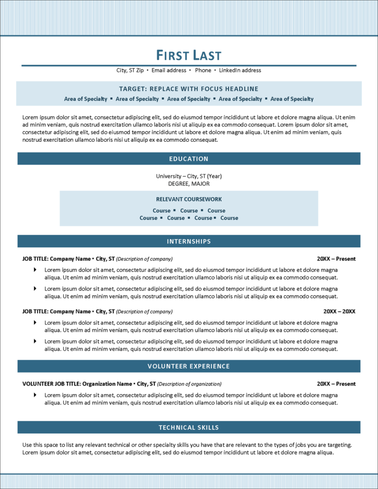 Career Launcher Career Launcher High School & College Resume Template