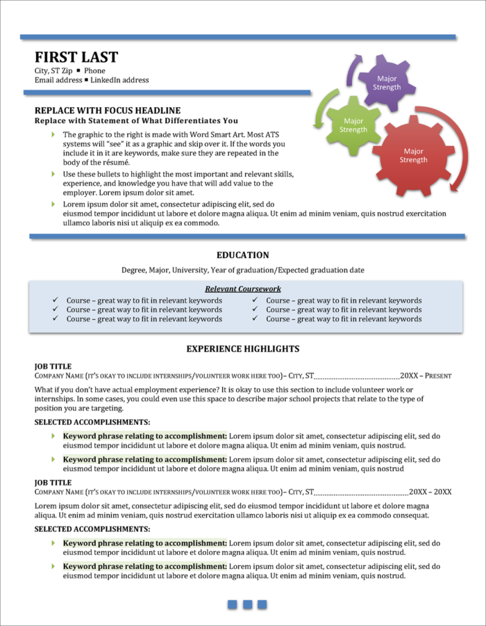 Career Propellant Student Resume Template