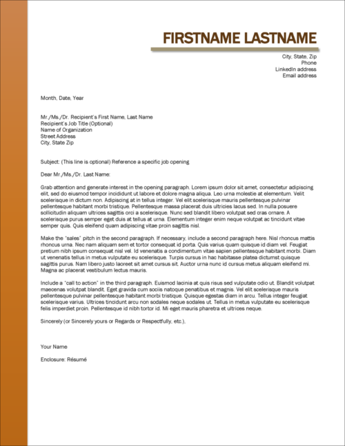 ATS-Ready Cover Letter Template