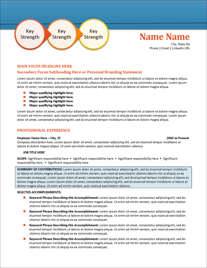 Classic Resume Template Page 1