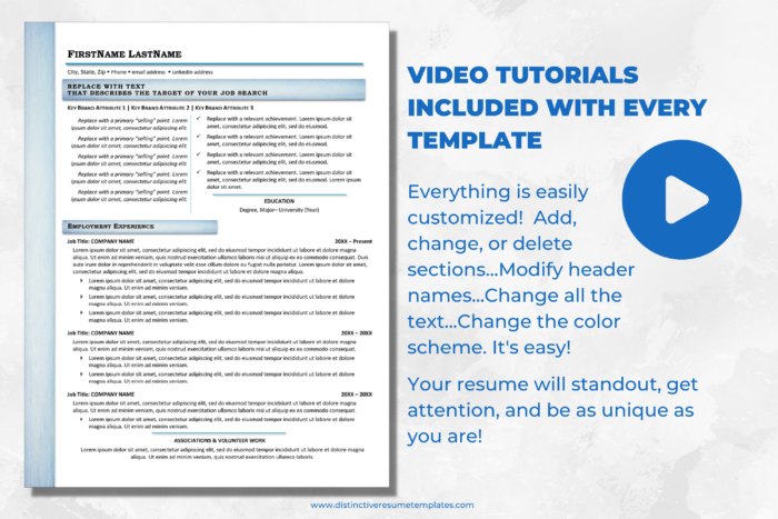 multi use resume template 8