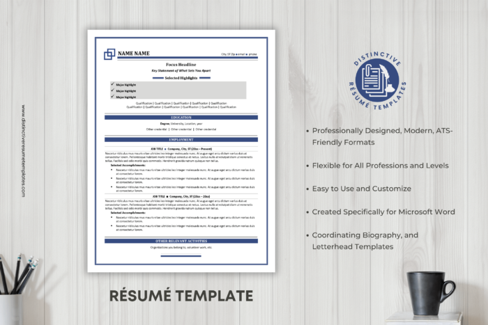 one page resume template 2