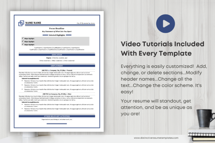 one page resume template 8