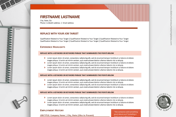 resume template for early career 1