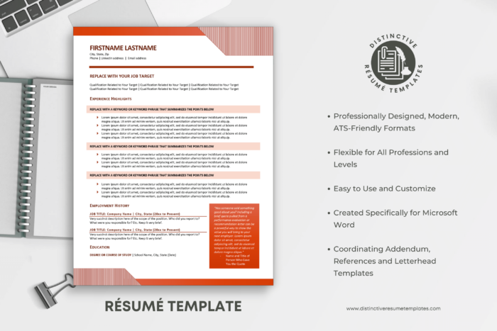 resume template for early career 2